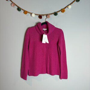 NWT Bartolini wool cashmere blend pink cowl neck sweater
